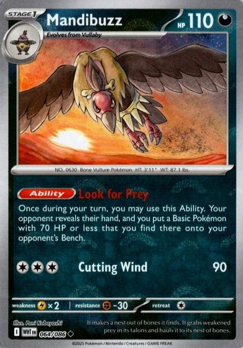 White Flare Mandibuzz [Poke-Ball] Pokémon card